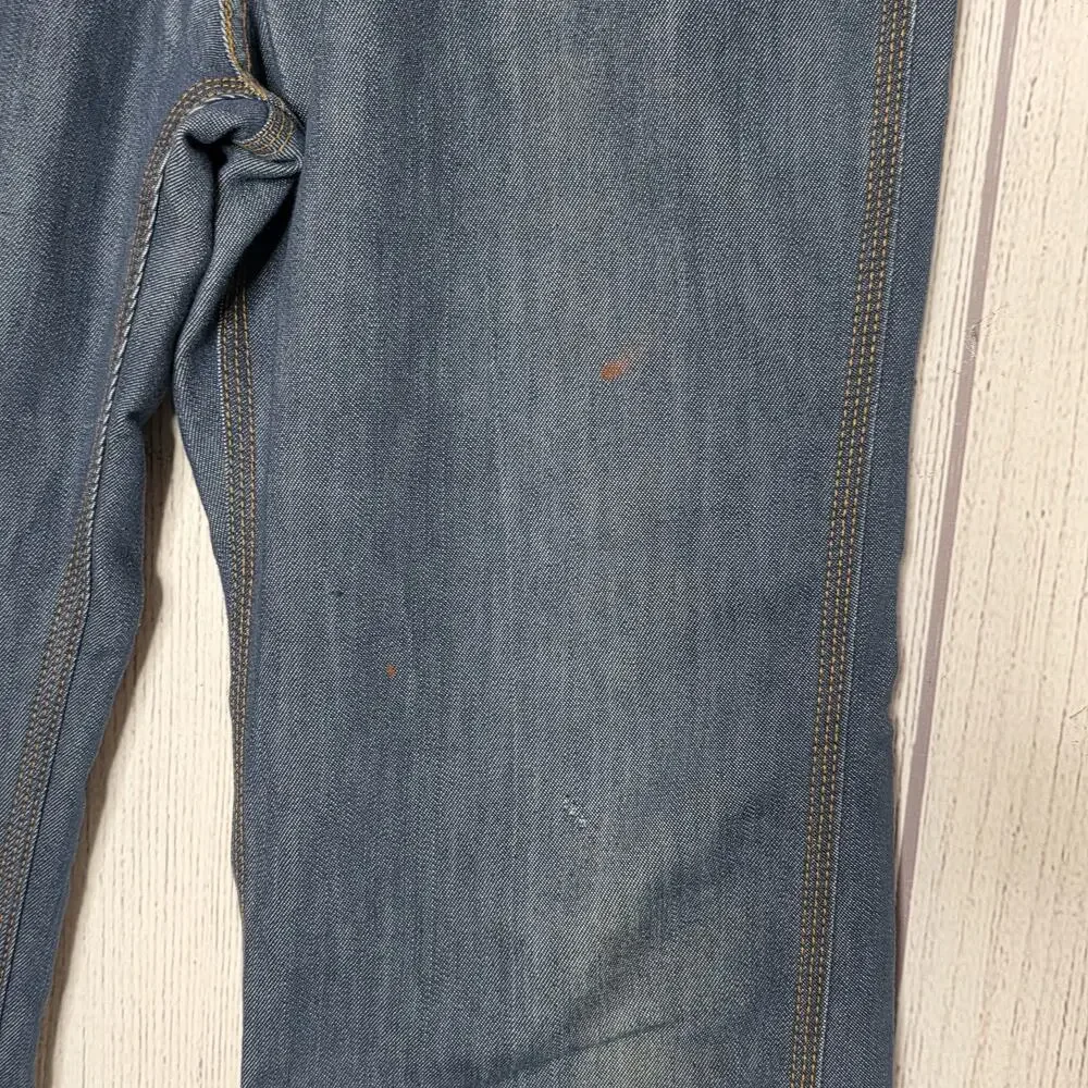 Vintage Levi’s For Men Orange Tab Jeans 34x29 Dark Wash Straight Leg Distressed